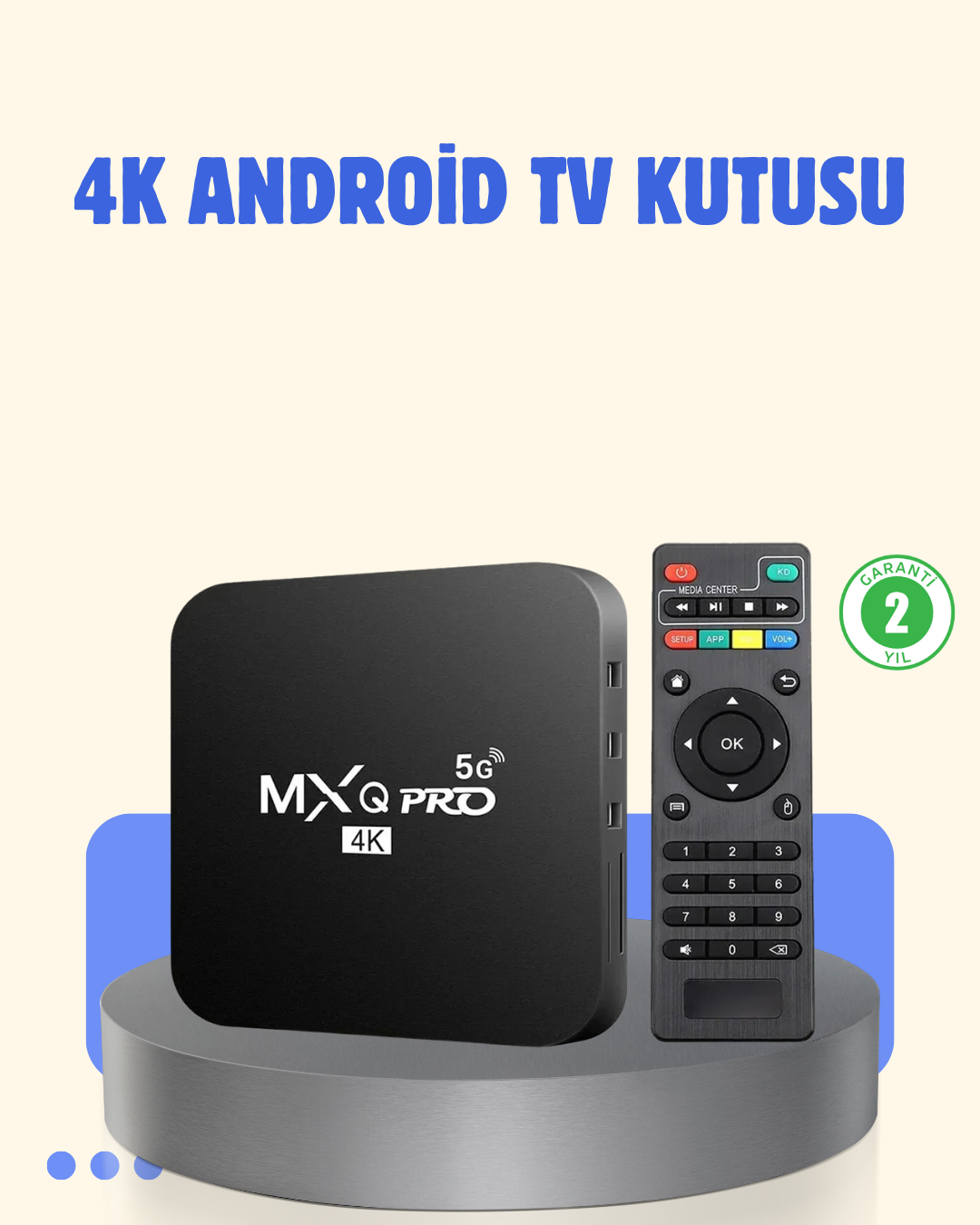 4K Android TV Box – 2GB RAM 16GB ROM, Hızlı Wi-Fi Bağla...
