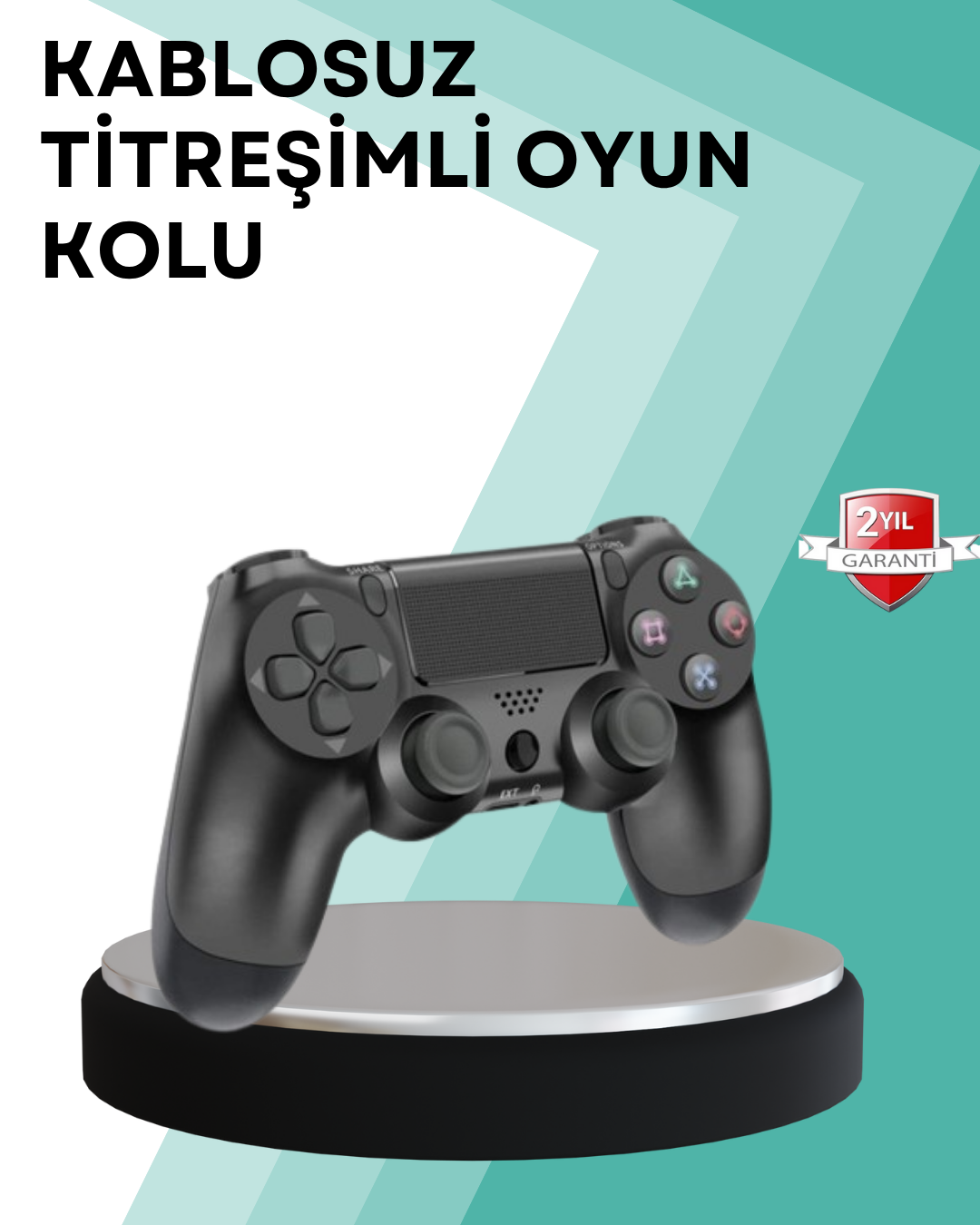 Kablosuz PS4 Oyun Kolu – Çift Titreşimli Motor, Uzun Pil Ömrü ve Hassas Kontrol