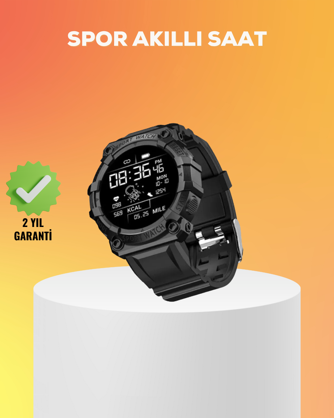 Dijital Spor Saat – Kalp Atışı, Kalori ve Adım Takip Özellikli