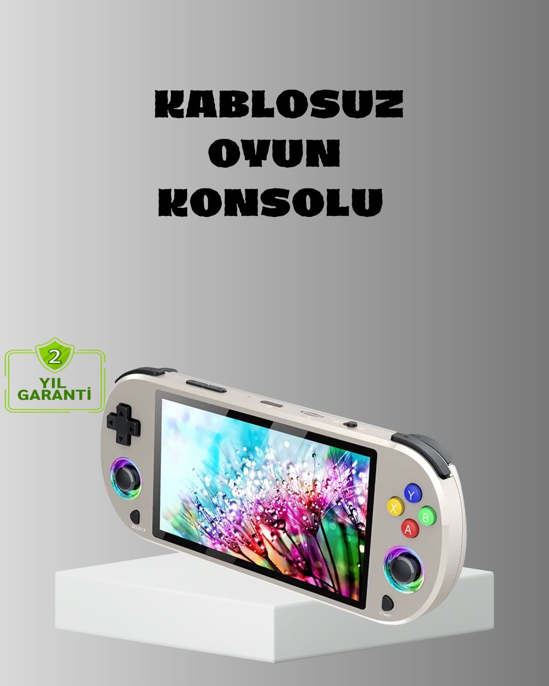 HD Çıkış Destekli Taşınabilir Oyun Konsolu – 5 İnç IPS Ekran, RGB Işıklı