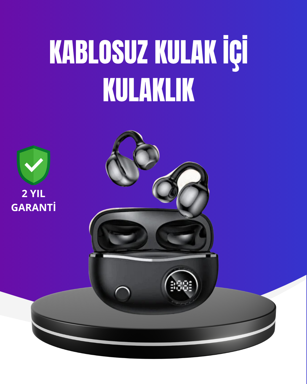 Ergonomik Klipsli Kablosuz Kulaklık – 30