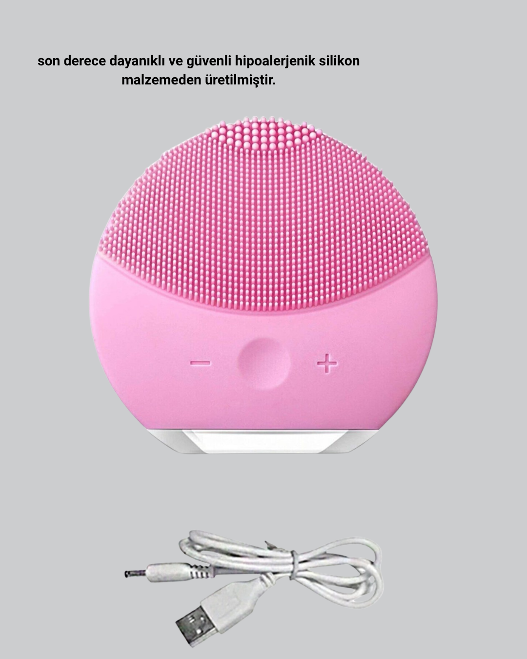 Silikon Yüz Temizleme ve Masaj Aleti – Su Geçirmez, Taşınabilir ve Cilt Dostu