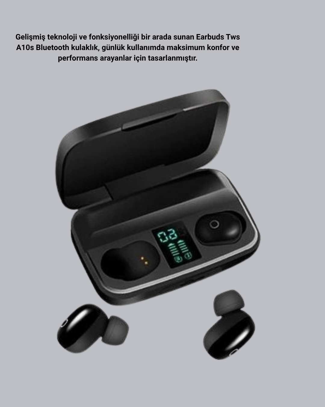 A10s Kablosuz Kulaklık  Çipli Uzun Pil Ömürlü Dokunmatik