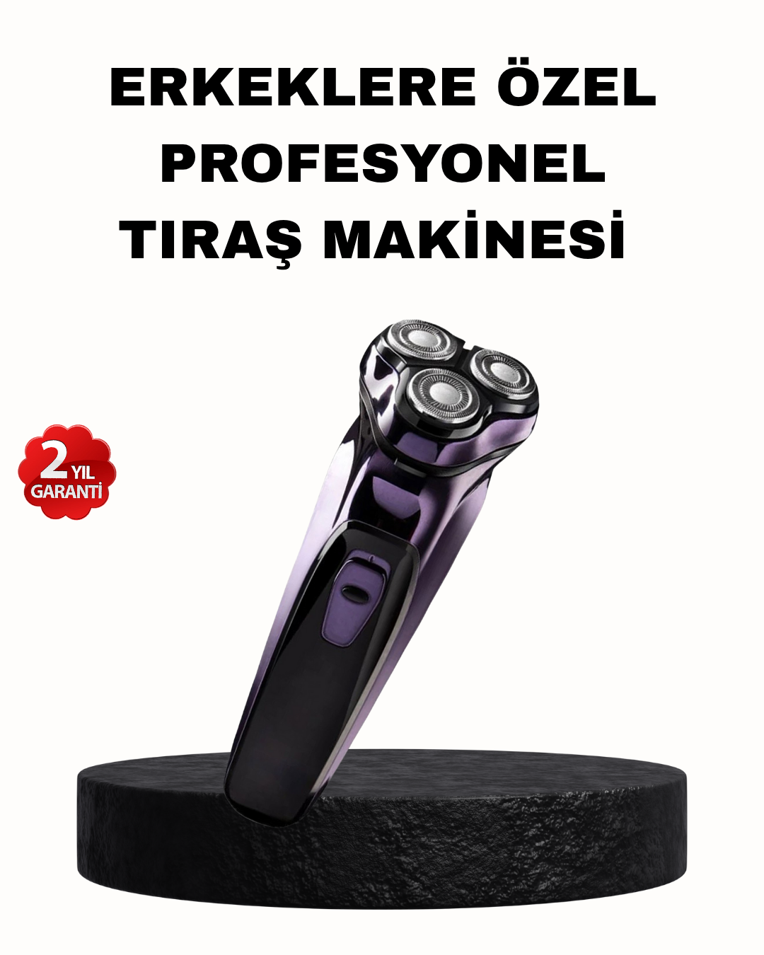 Şarjlı Saç ve Sakal Tıraş Makinesi Kablosuz Kompakt Tasarımlı