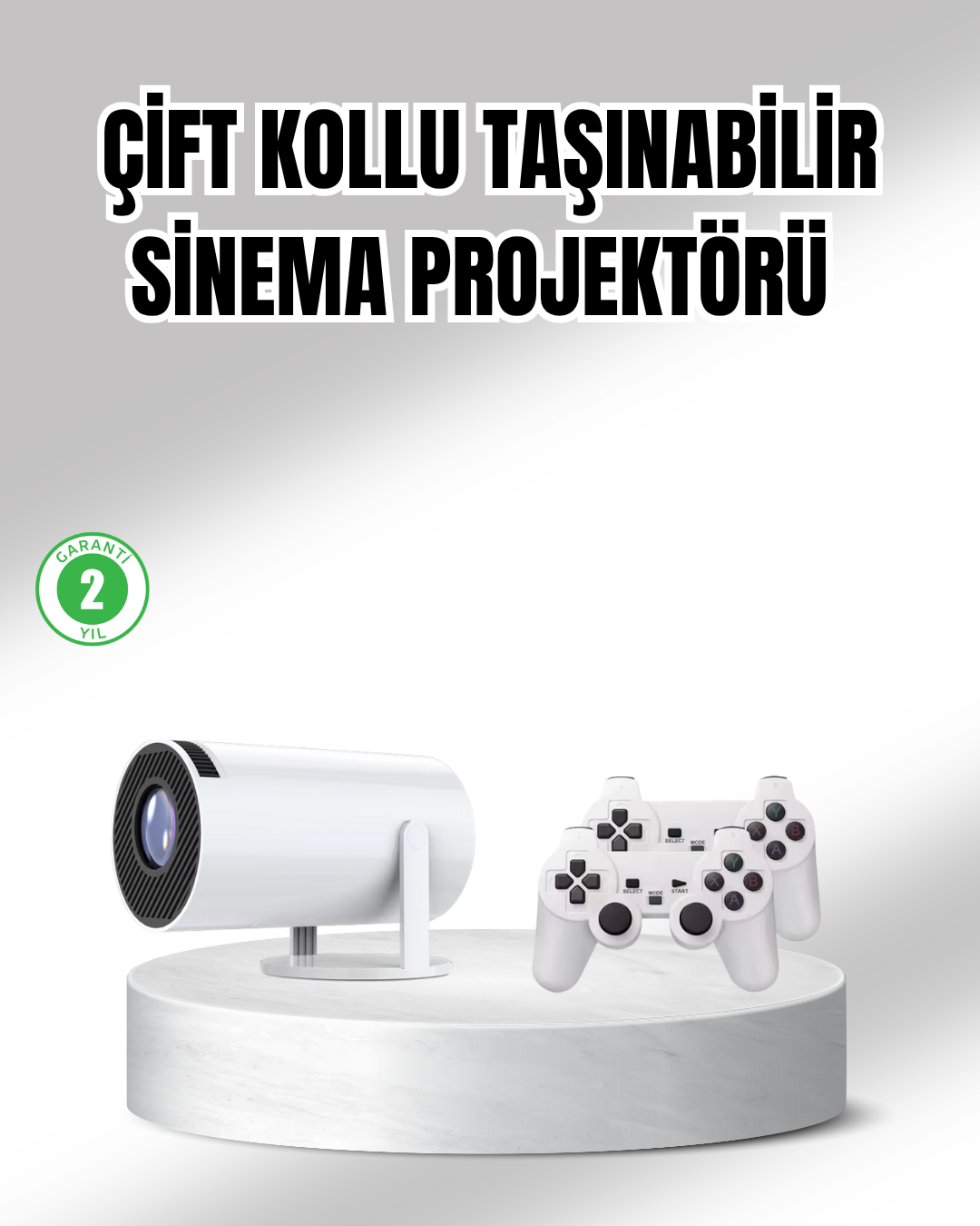 Projeksiyon Cihazı 4K Destekli Kablosuz Bağlantılı Bluetooth 5.0