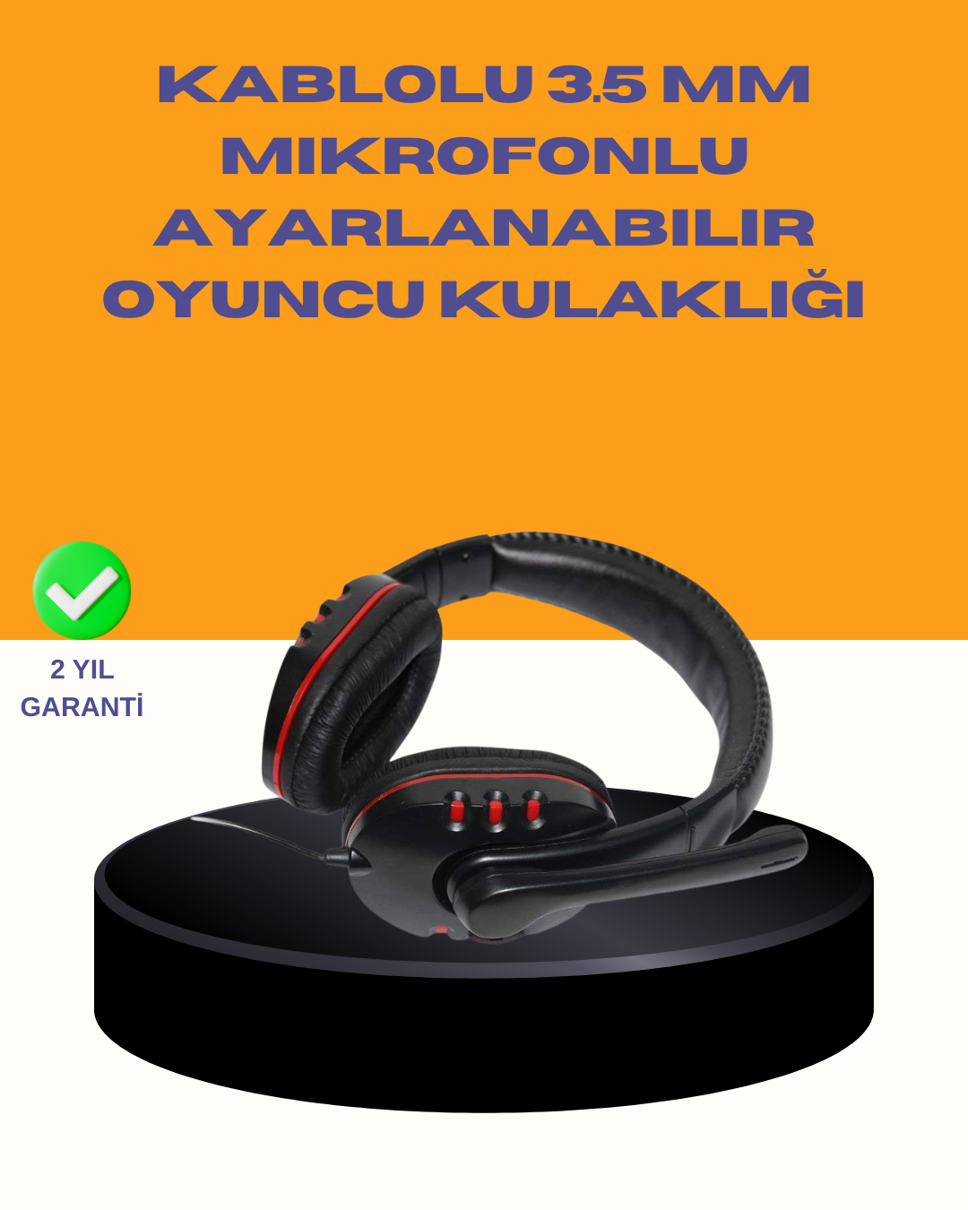 Kırmızı Oyuncu Kulaklığı Bilgisayar Uyumlu Stereo Yüksek Ses Kaliteli