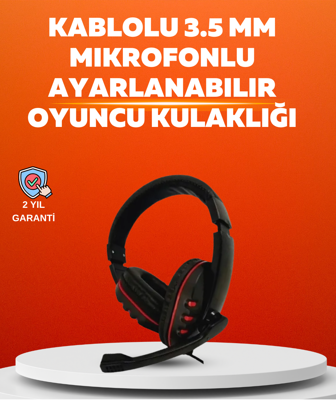 Stereo Kırmızı Gaming Kulaklığı Yumuşak 