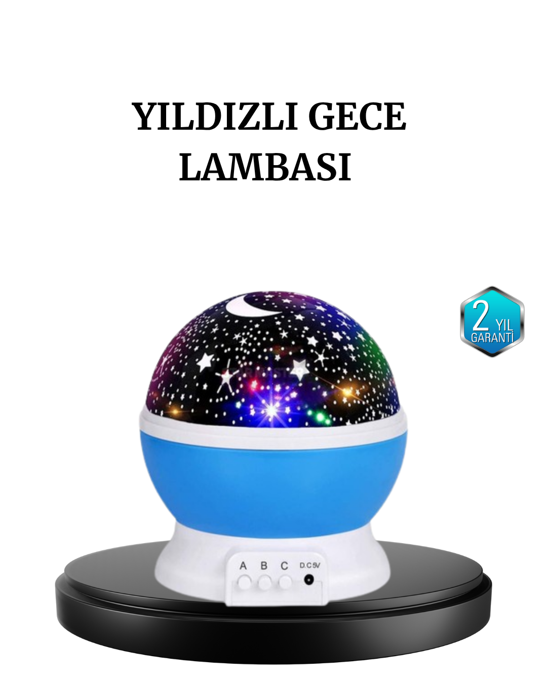 Renkli LED Gece Lambası 6 Işık Modlu Çocuk Odası Atmosfer Aydınlatma