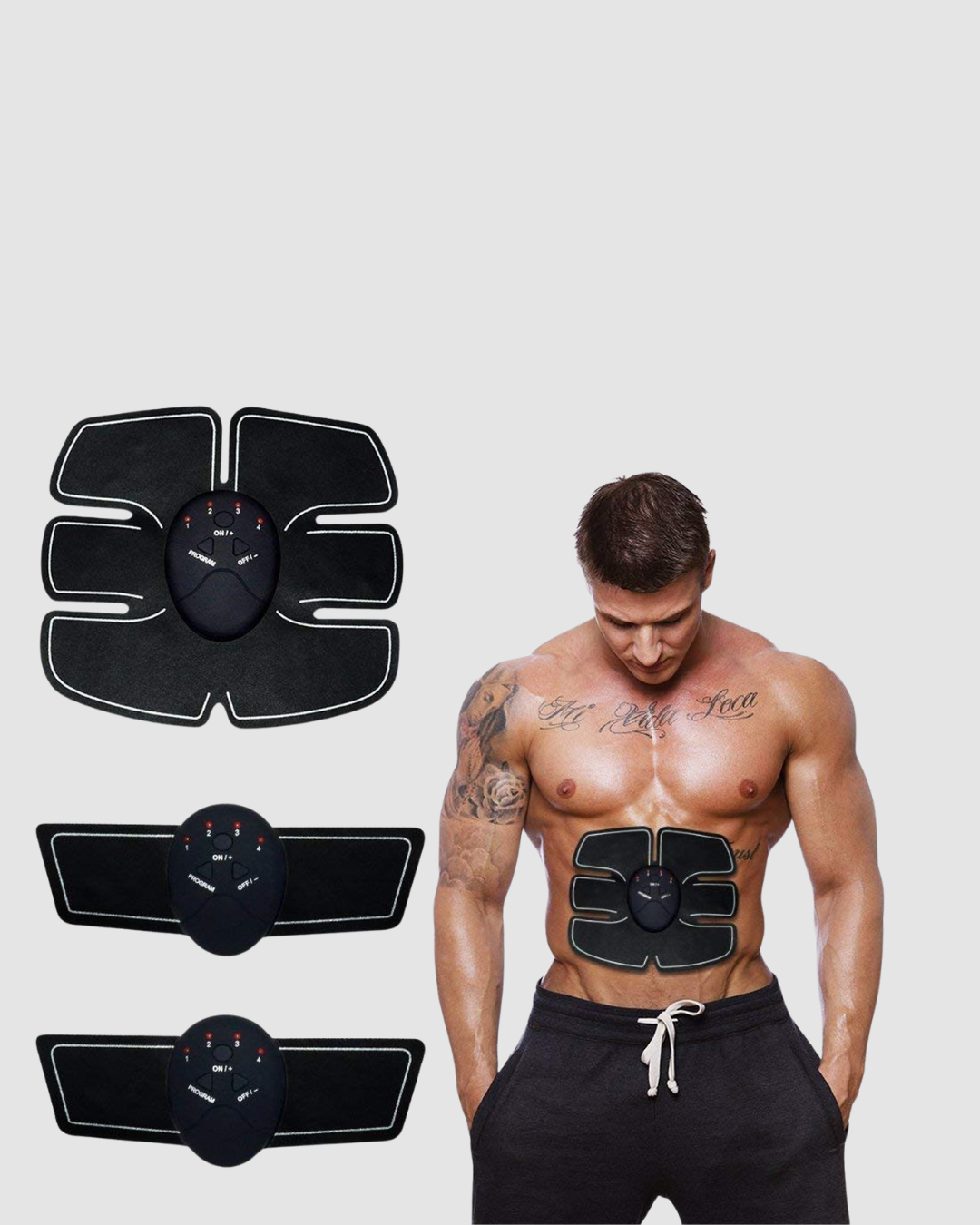 EMS Vücut Geliştirici Göbek ve Kol Pedli 6 Modlu Akıllı Kas Cihazı