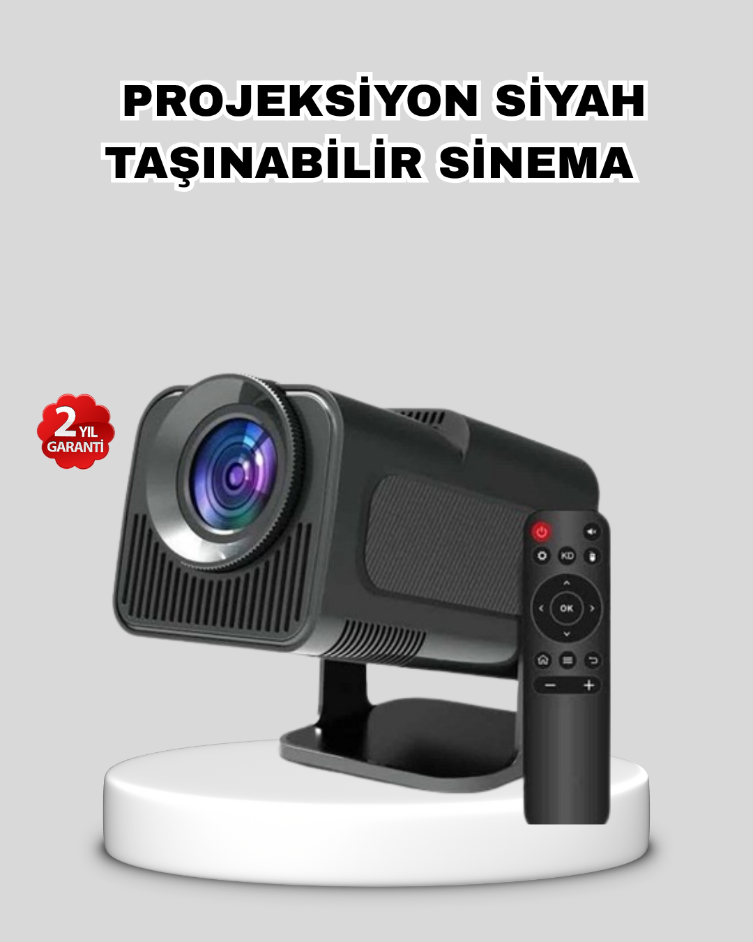 Akıllı Projeksiyon Cihazı HDMI USB Bağlantılı Taşınabil...