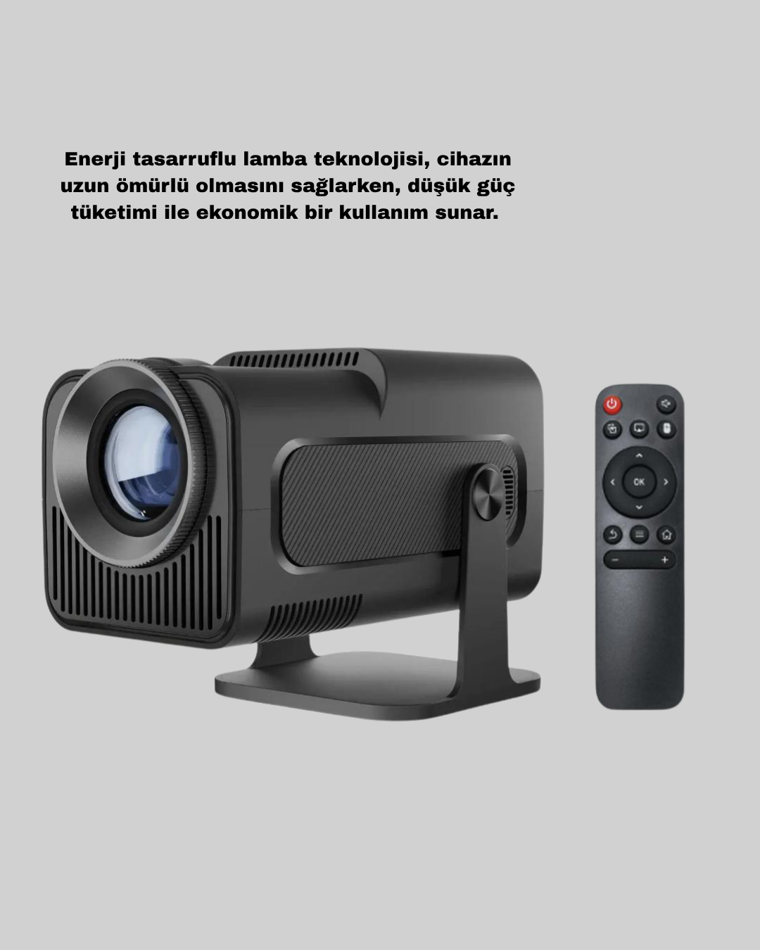 Akıllı Projeksiyon Cihazı HDMI USB Bağlantılı Taşınabilir Enerji Tasarruflu