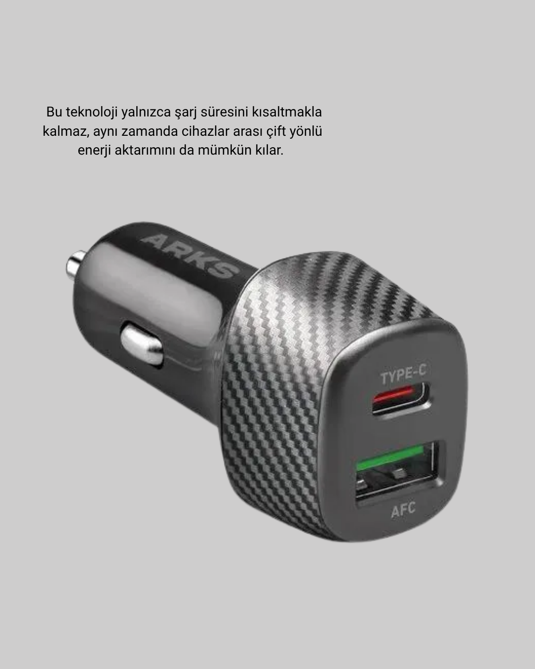 38W Araç Şarj Cihazı Type-C PD USB Hızlı Şarj Çift Port