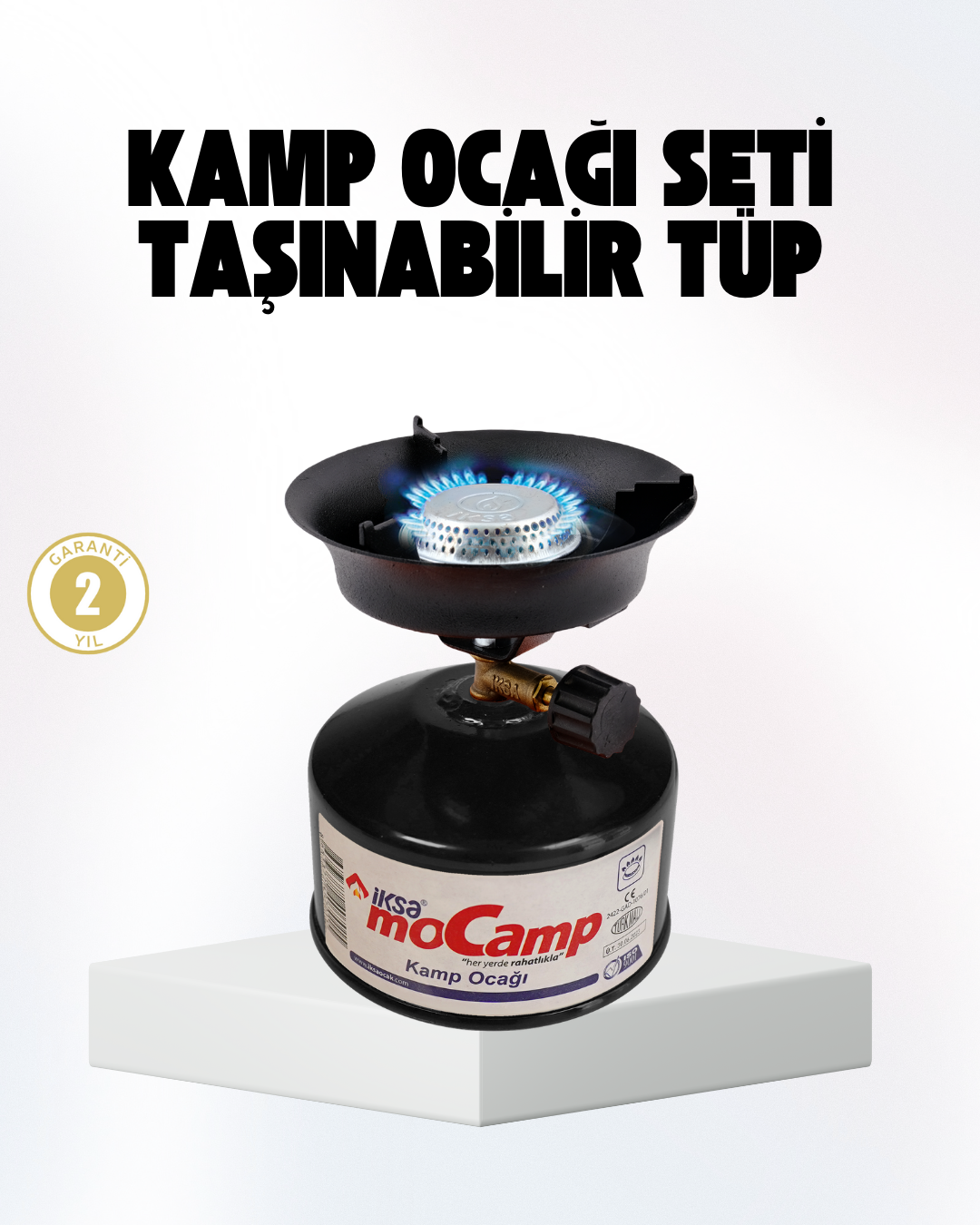 Outdoor Kamp Ocağı Gazlı Taşınabilir Pişirme Seti Üç Ayaklı Denge Aparatlı