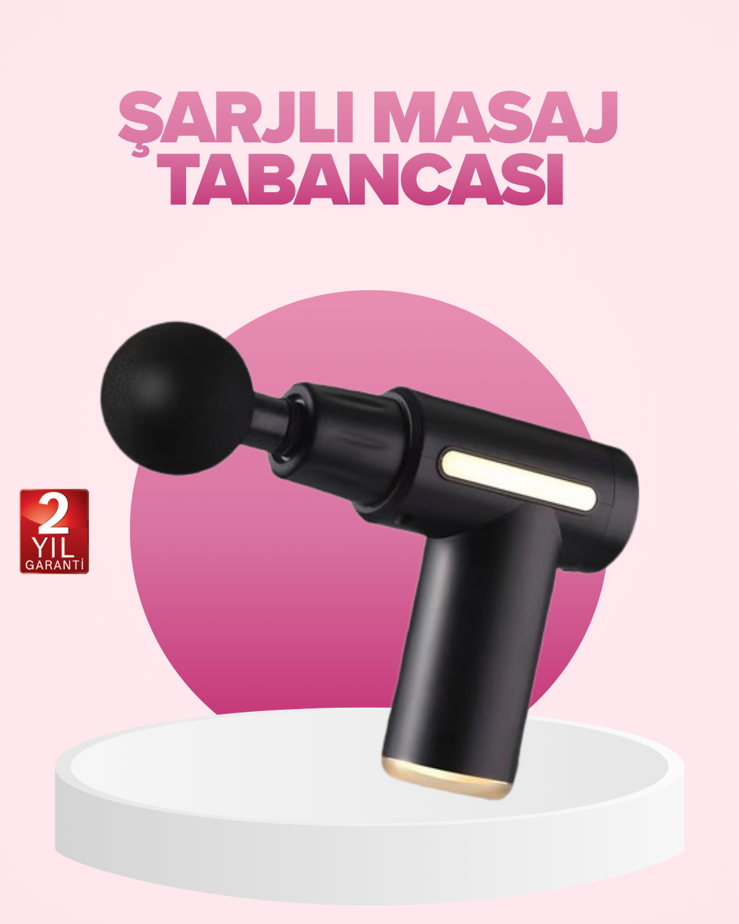 Profesyonel Masaj Tabancası 6 Kademeli Derin Kas Terapisi 4 Başlıklı Şarjlı Sessiz Motor