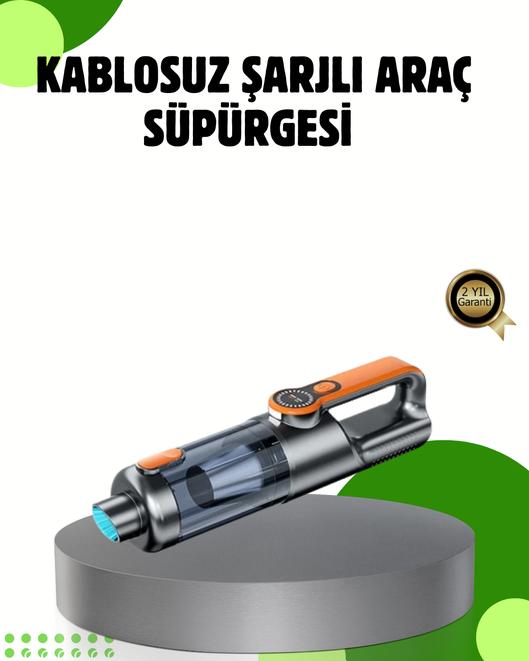 Şarjlı Kablosuz El Süpürgesi Yüksek Emiş Güçlü ve Çok Başlıklı