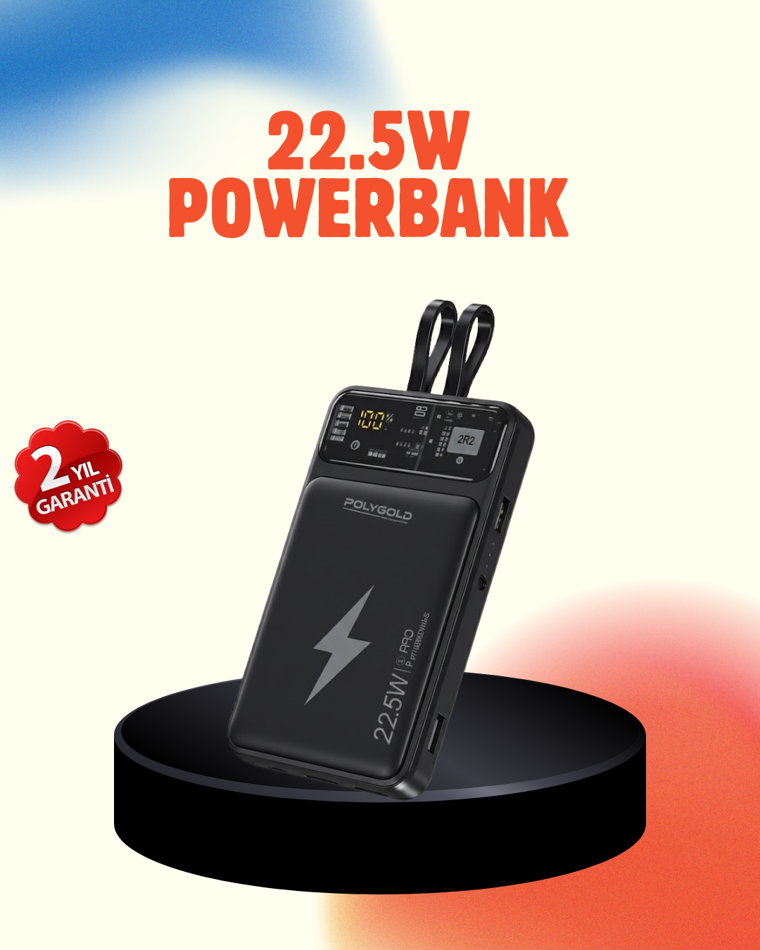 Mobil Powerbank 22.5W PD Destekli Hızlı Şarj
