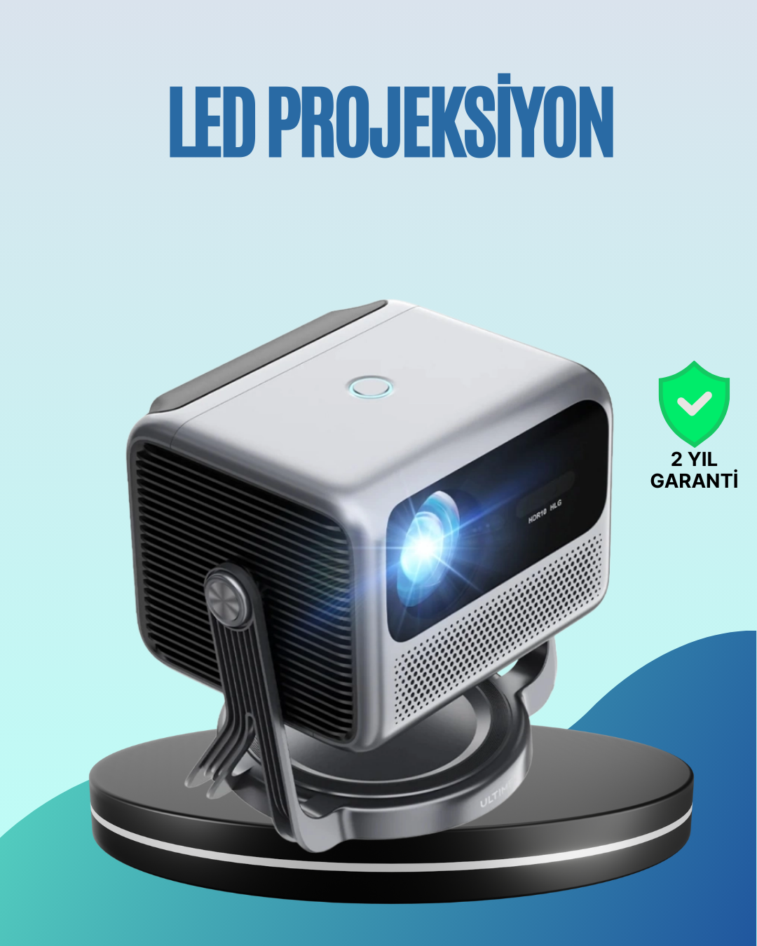 Smart Projector Android TV Otomatik Odaklı Full HD