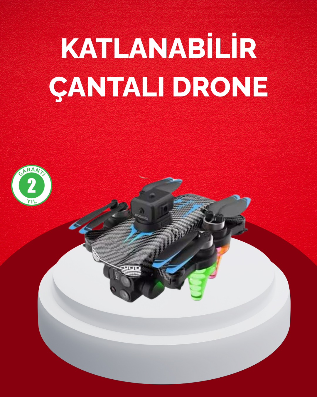 Katlanabilir Drone 1080P Kamera 0-100m Uçuş Mesafeli