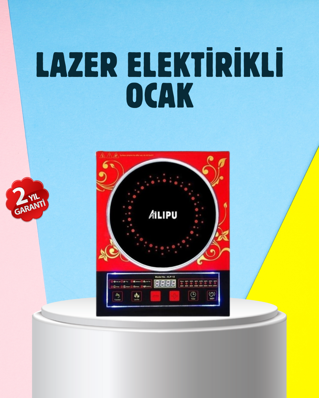 2400 Watt Akıllı İndüksiyon Ocak Dokunmatik Kontrol Isı Ayarlı