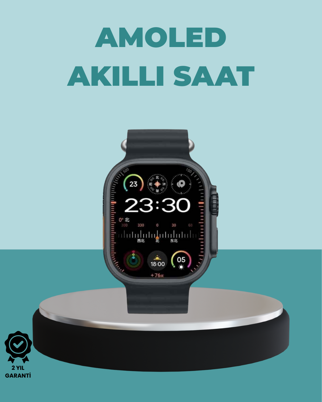 AMOLED Akıllı Saat 49mm Bluetooth Arama Spor ve Sağlık
