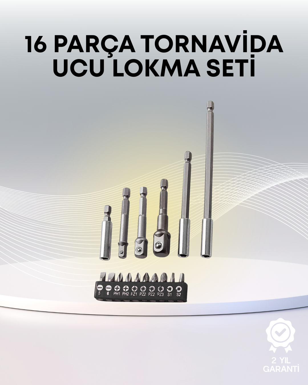 Metal Gövdeli 16lı Bits Seti Çok Fonksiyonlu Tamir Aleti