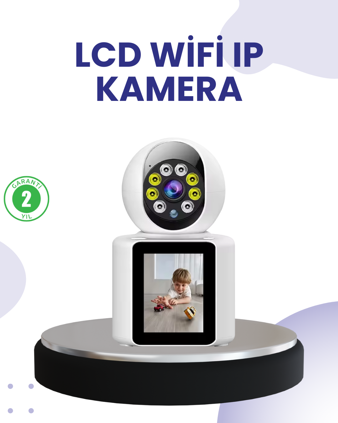 WiFi İç Mekan Kamera 2K Gece Görüşlü Çift Yönlü Görüntü...