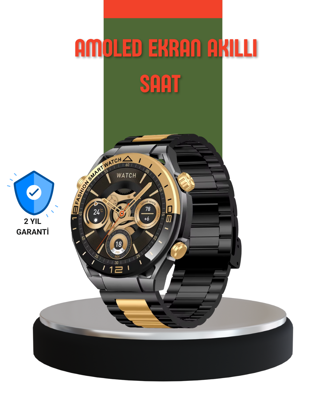 Amoled Ekran Akıllı Saat Bluetooth 5.1 Ç