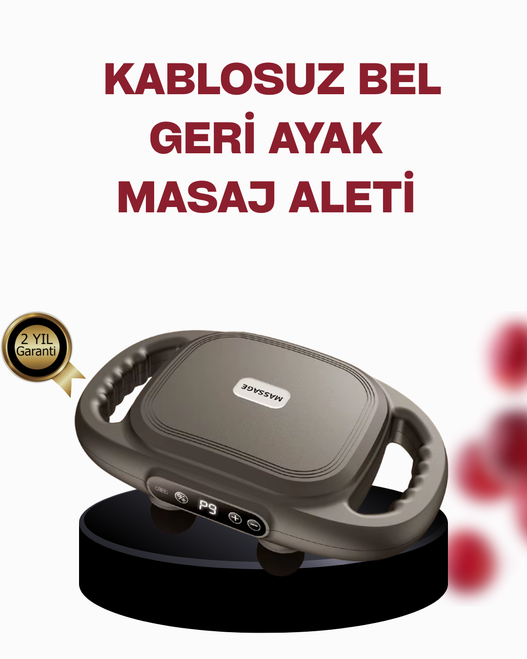 Geliştirilmiş 6 Başlıklı Şarjlı Masaj Aleti 2000 mAh Derin Doku Masajı