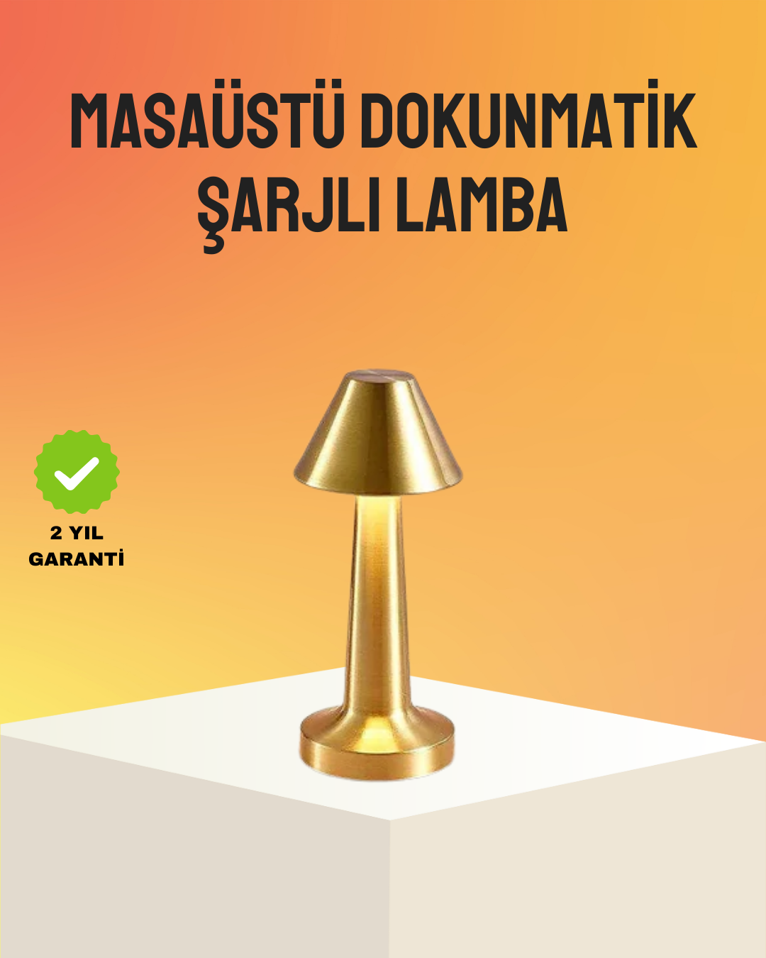 Modern Metal Masa Lambası 3 Işık Renkli Kademesiz Parlaklık Ayarlı