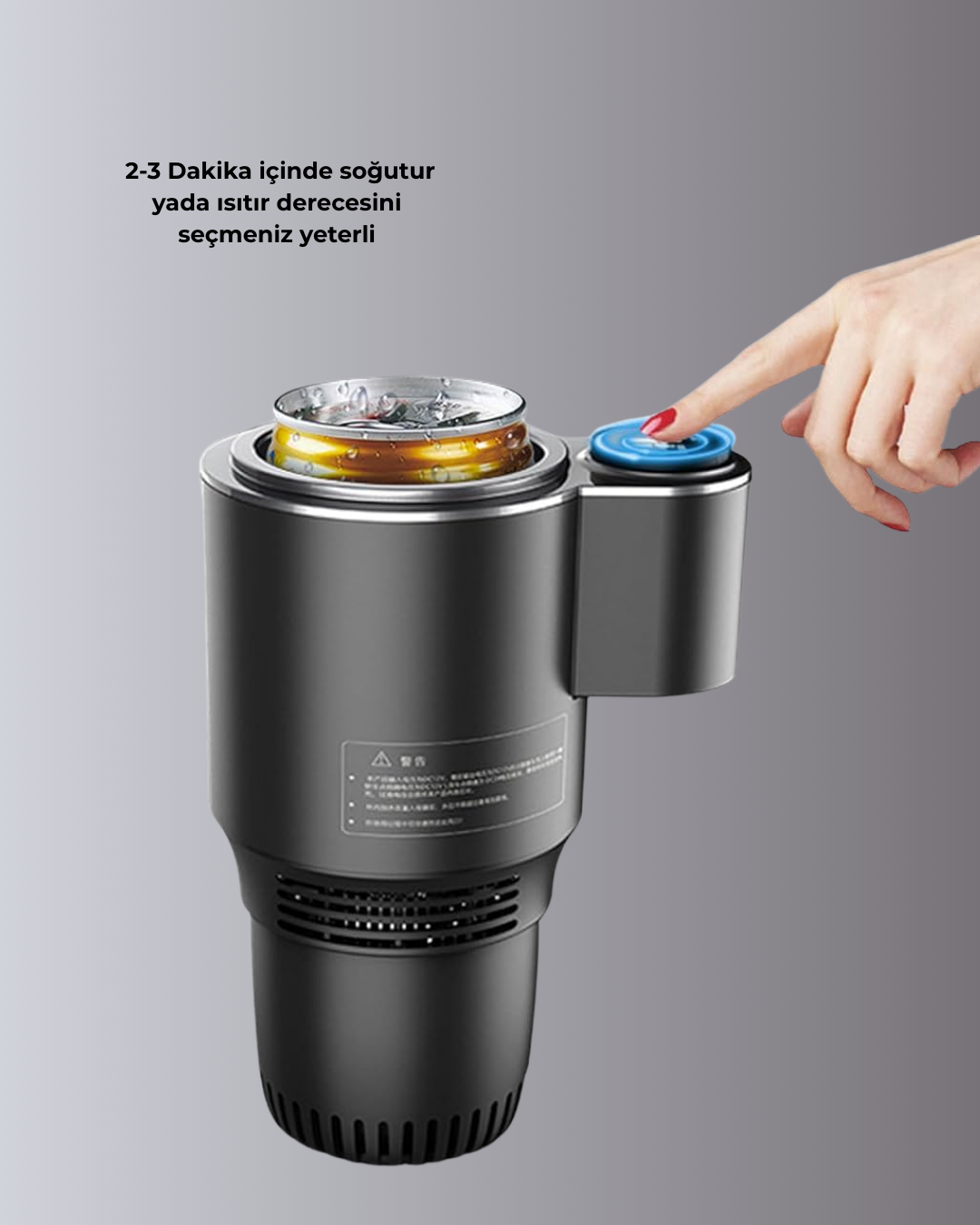 Isıtma Soğutma Özellikli Araç Bardaklığı Çakmak Girişli Akıllı