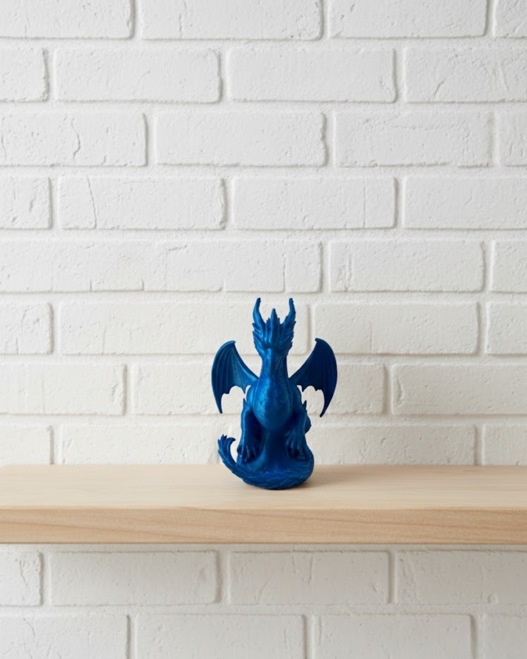 12 cm Mavi Ejderha Figürü Koleksiyonluk Dekoratif Biblo