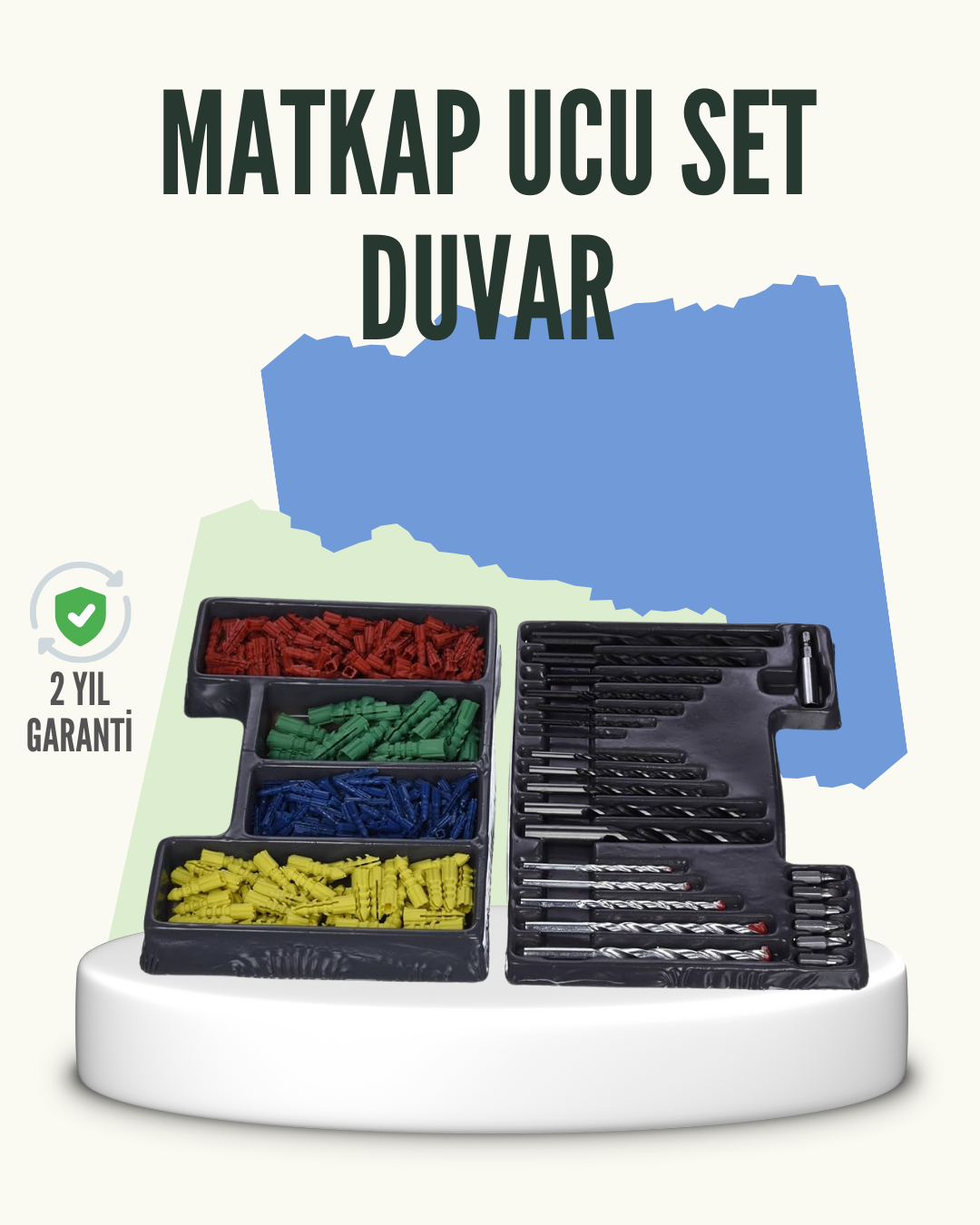 Matkap Ucu Seti 24 Parça Organizer Kutulu Ahşap Metal Beton Uyumlu