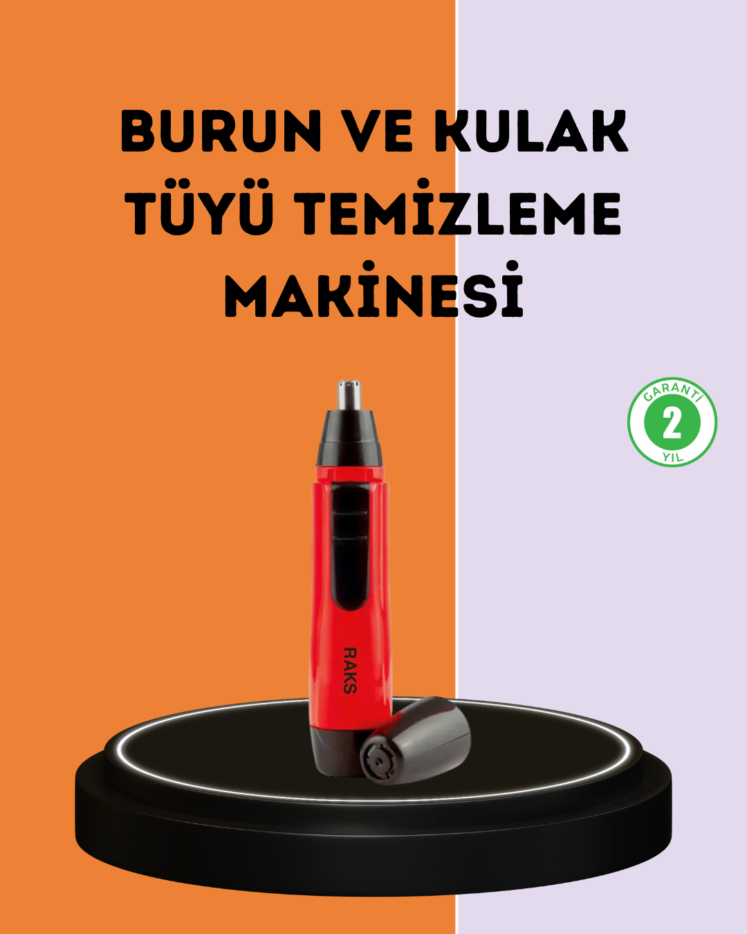 Kulak Burun Tüy Temizleme Makinesi Raks Leo Pilli Kuru Kullanım