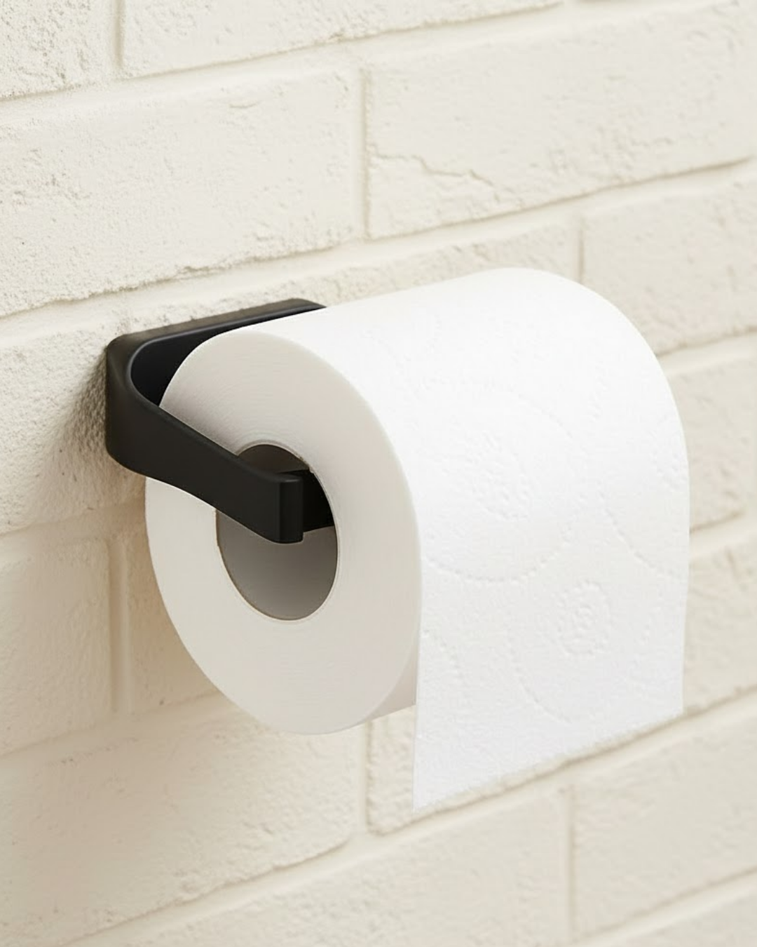 Şık Tasarım Siyah Tuvalet Kağıdı Askılığı Metal Peçetelik