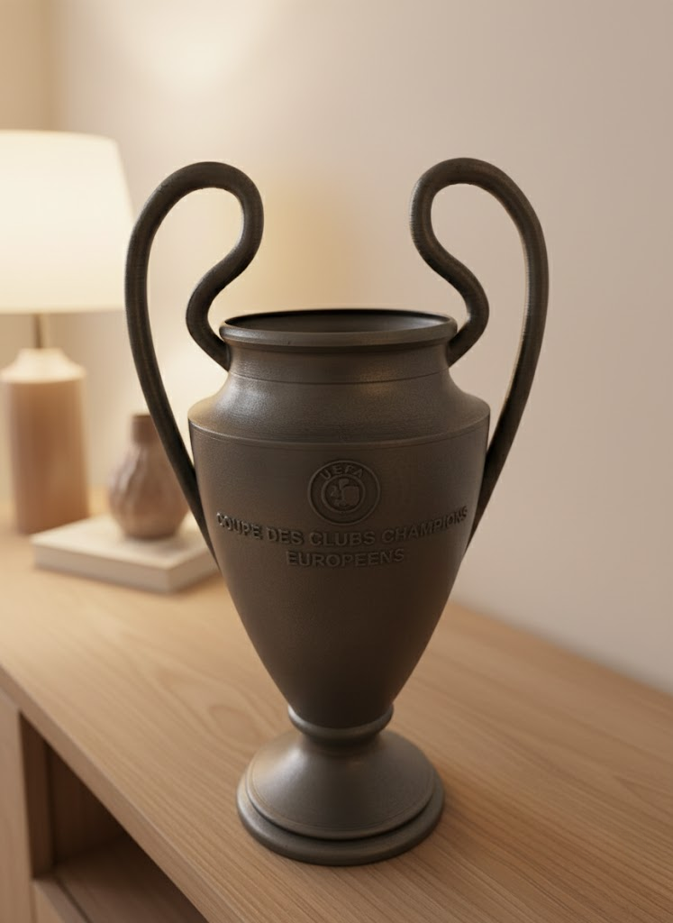 Füme Kupa 25cm UEFA Model Dekoratif Ödül Biblosu