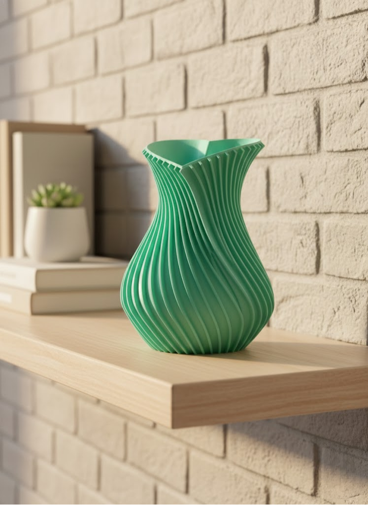 24 cm Turkuaz Kalp Formlu Büyük Boy Vazo Estetik Dekor Ürünü