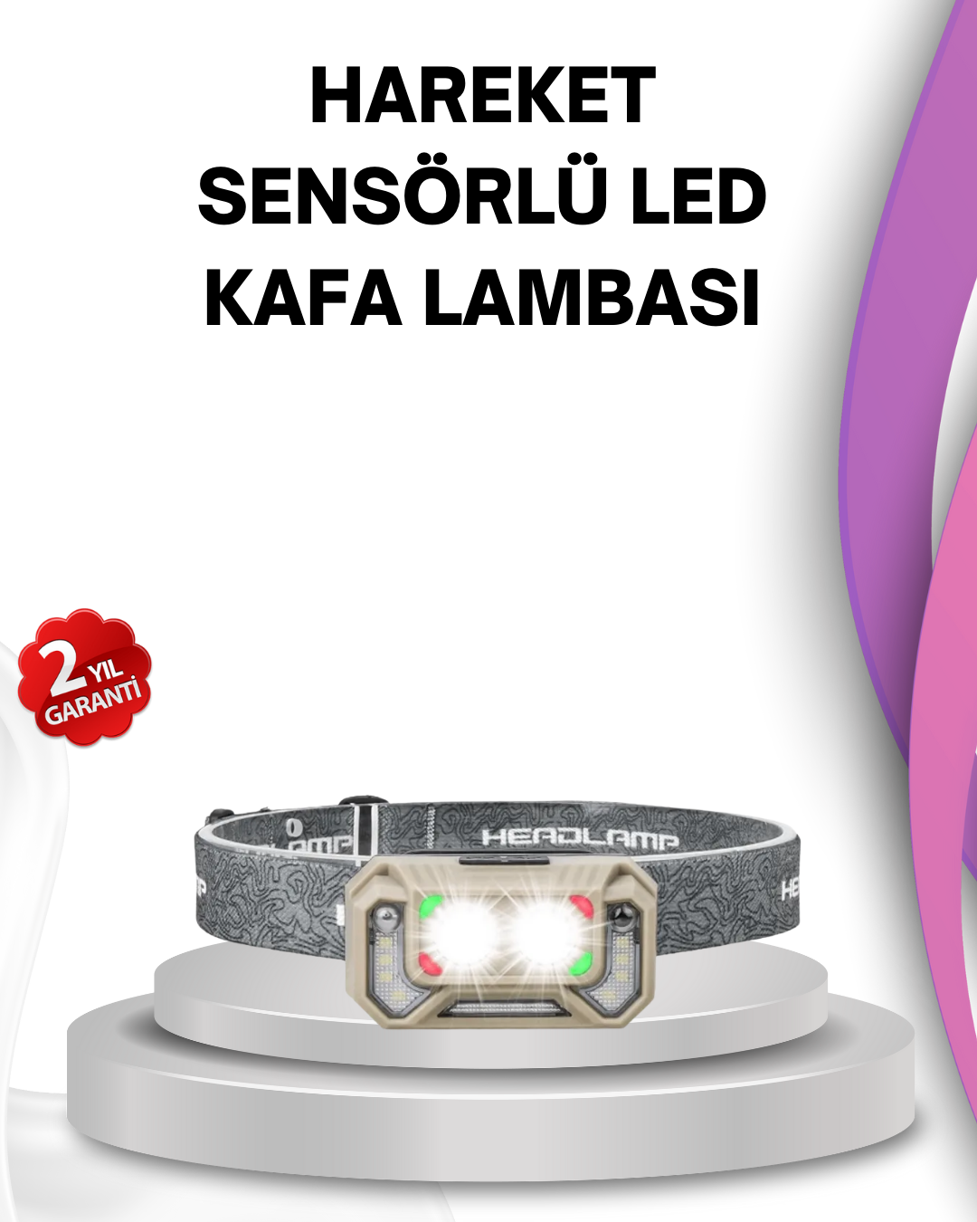 El Sallama Sensörlü LED Far Ayarlanabilir Işık Açısı