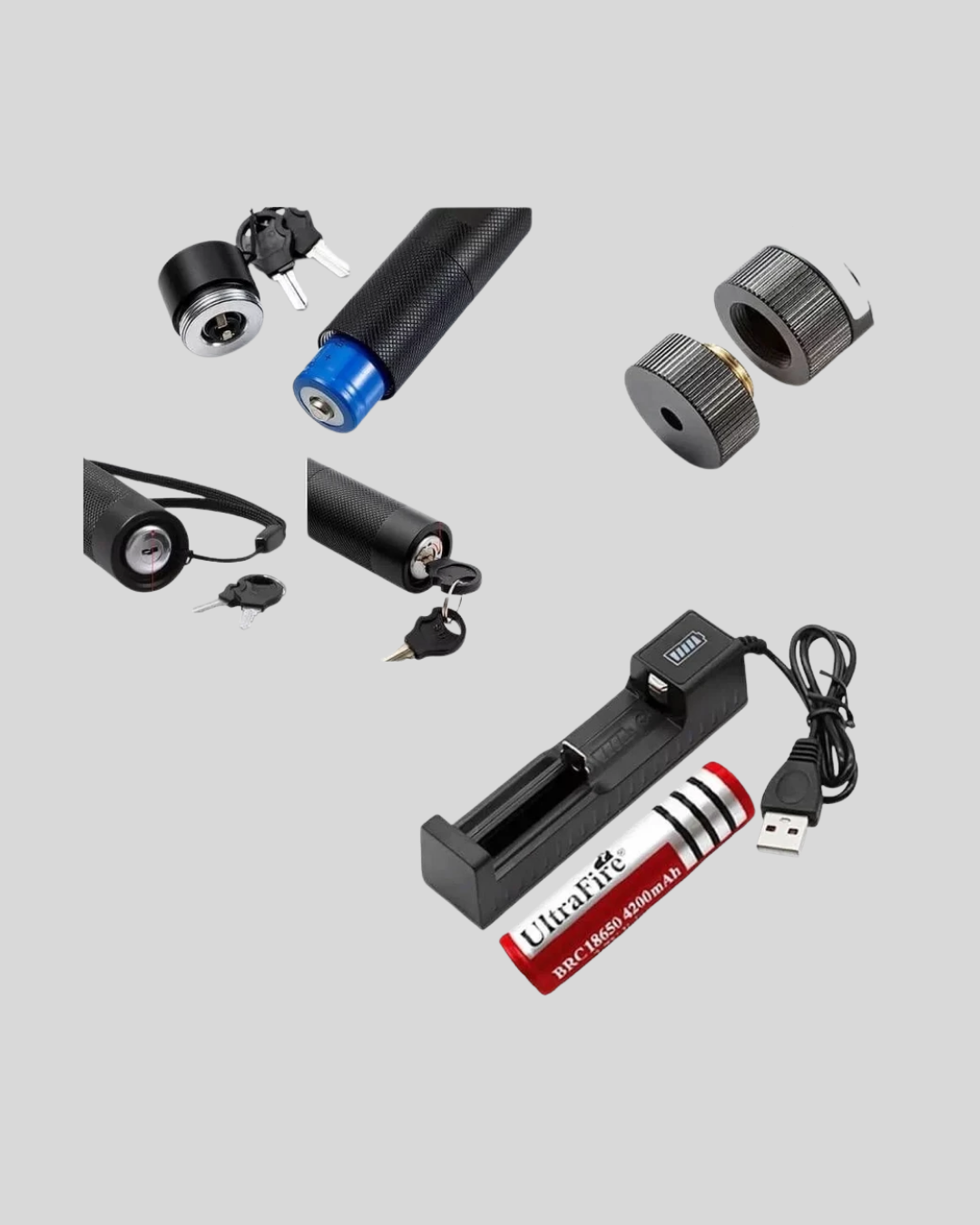 Uzun Mesafe Görünürlüklü Yeşil Lazer Pointer Şarjlı