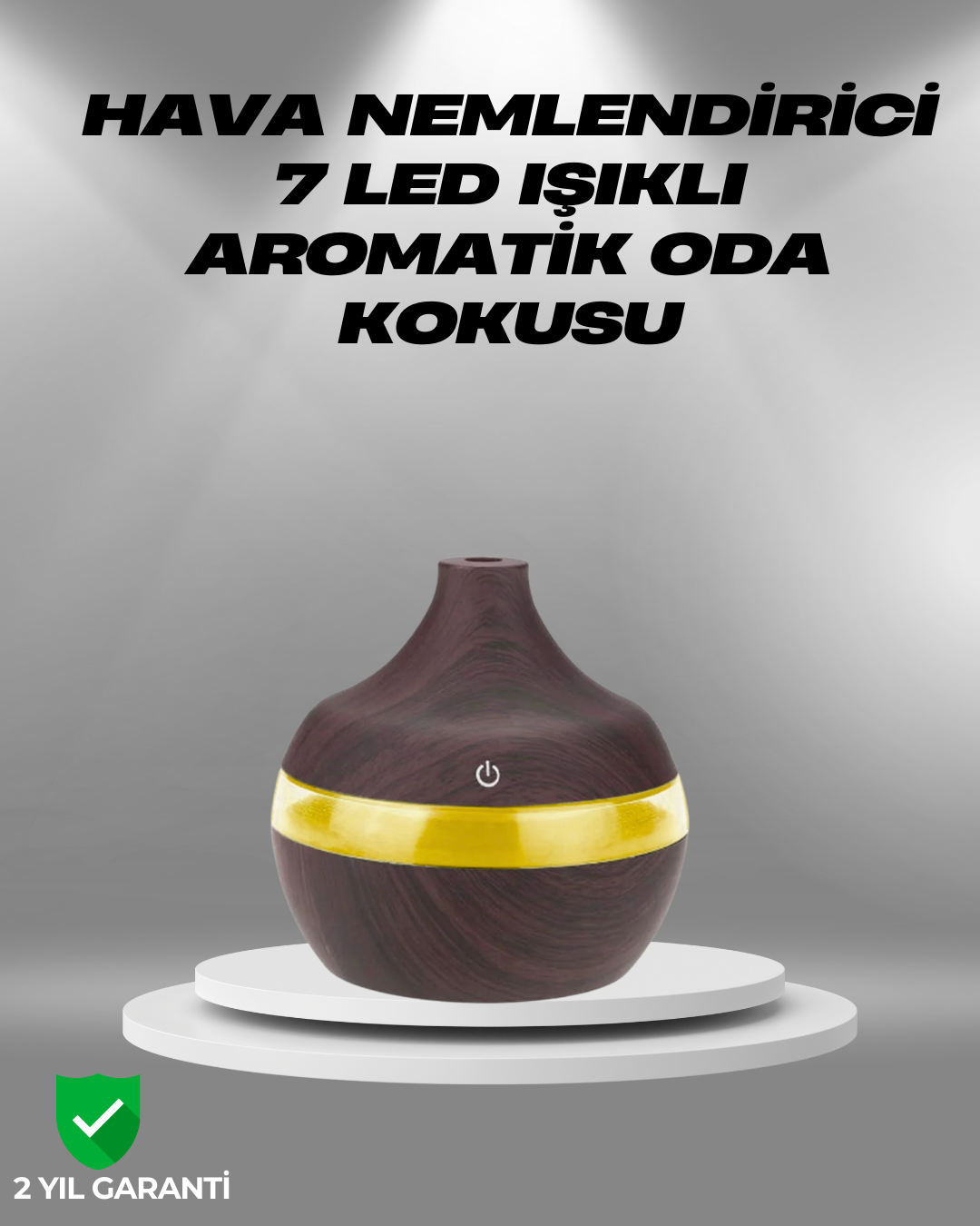 Aromaterapi Uyumlu 300 ml LED Işıklı Oda Kokusu Difüzör...
