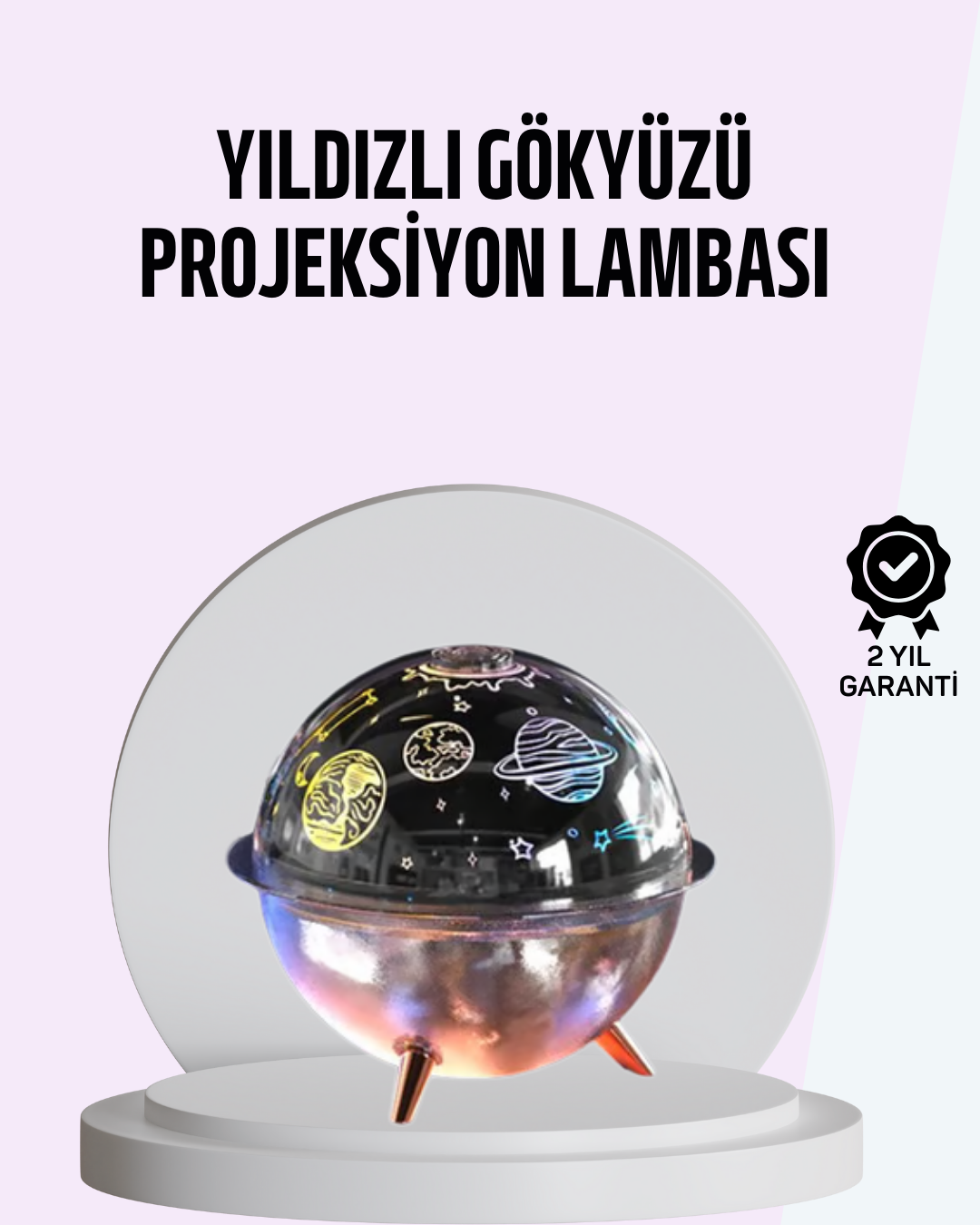 USB Şarjlı Uzay Temalı Işık Projektörü Hava Nemlendirici