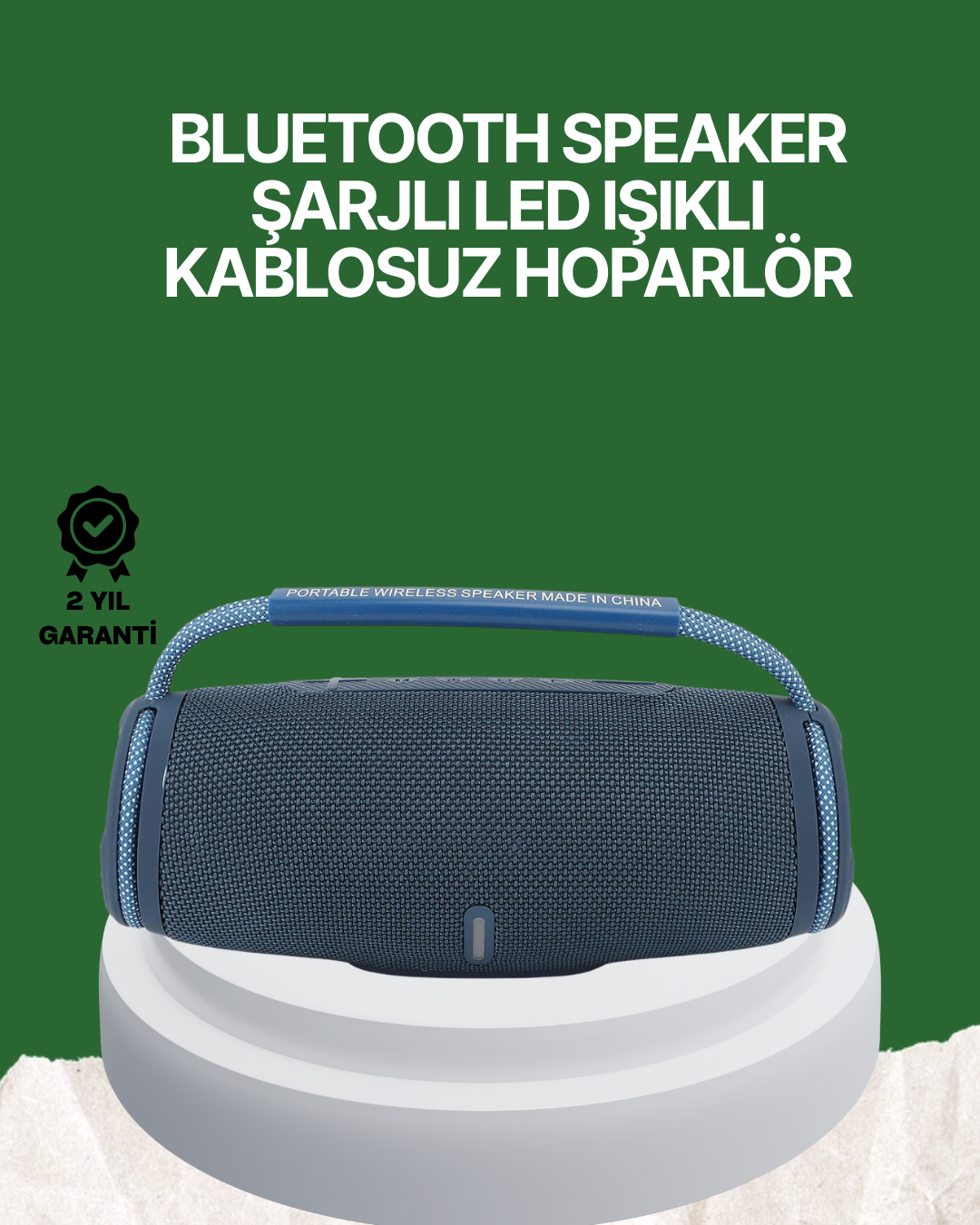 Net Stereo Ses Sunan IPX5 Su Geçirmez Bluetooth Hoparlör