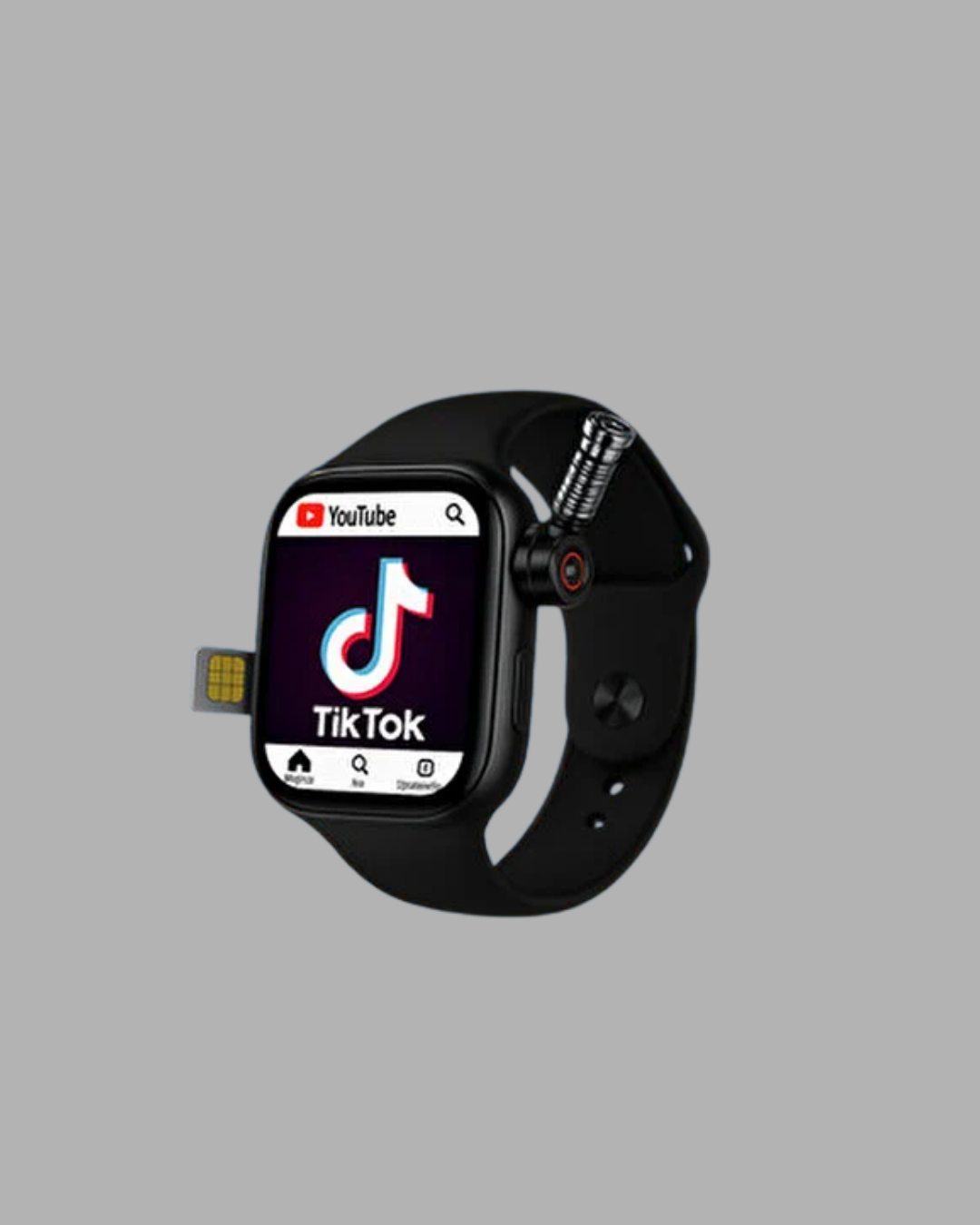 Sesli Arama Özellikli SIM Kartlı Siyah Akıllı Saat