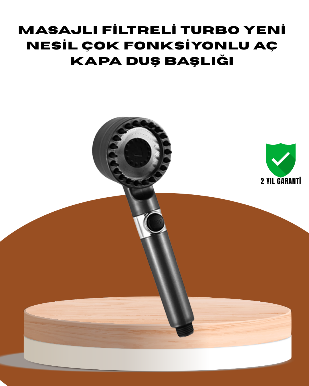 Masaj Fonksiyonlu Filtreli Duş Başlığı Dayanıklı Yapı