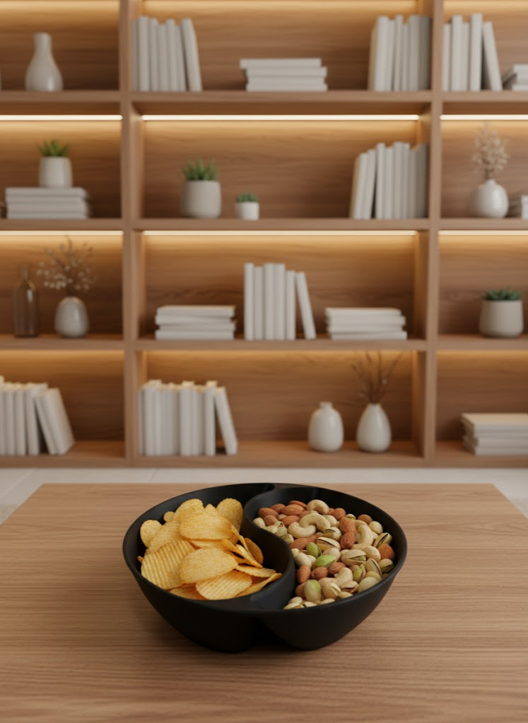 Siyah Çerezlik Kase Seti 4 Adet 3x12 cm