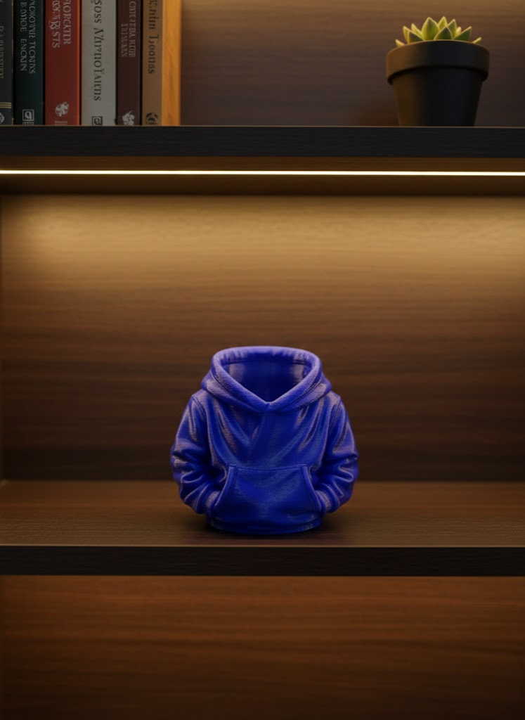 Dekoratif Lacivert Hoodie Kalemlik 10x10 cm