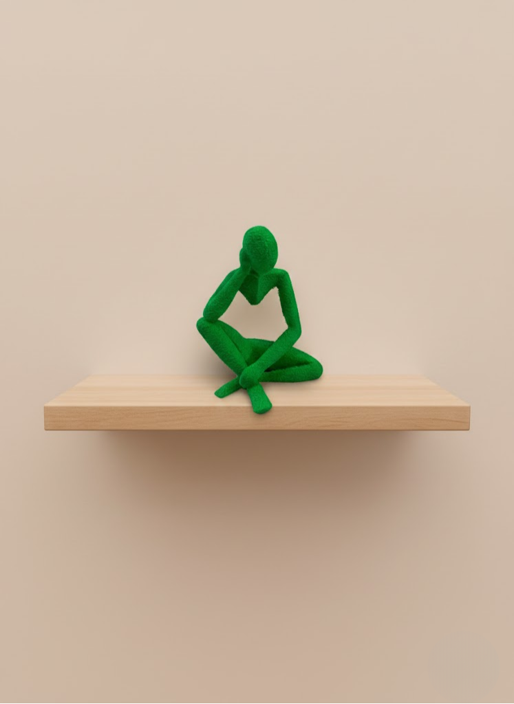 Minimal İnsan Figürü Biblo Yeşil Ev ve Ofis Dekoru