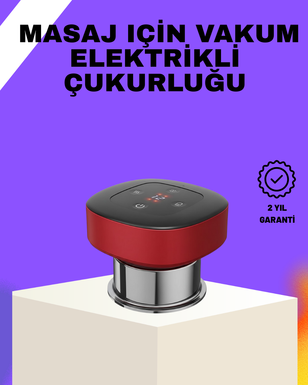 Vakumlu Masaj Aleti Çok Kademeli Emme Isıtmalı Ev Tipi Terapi
