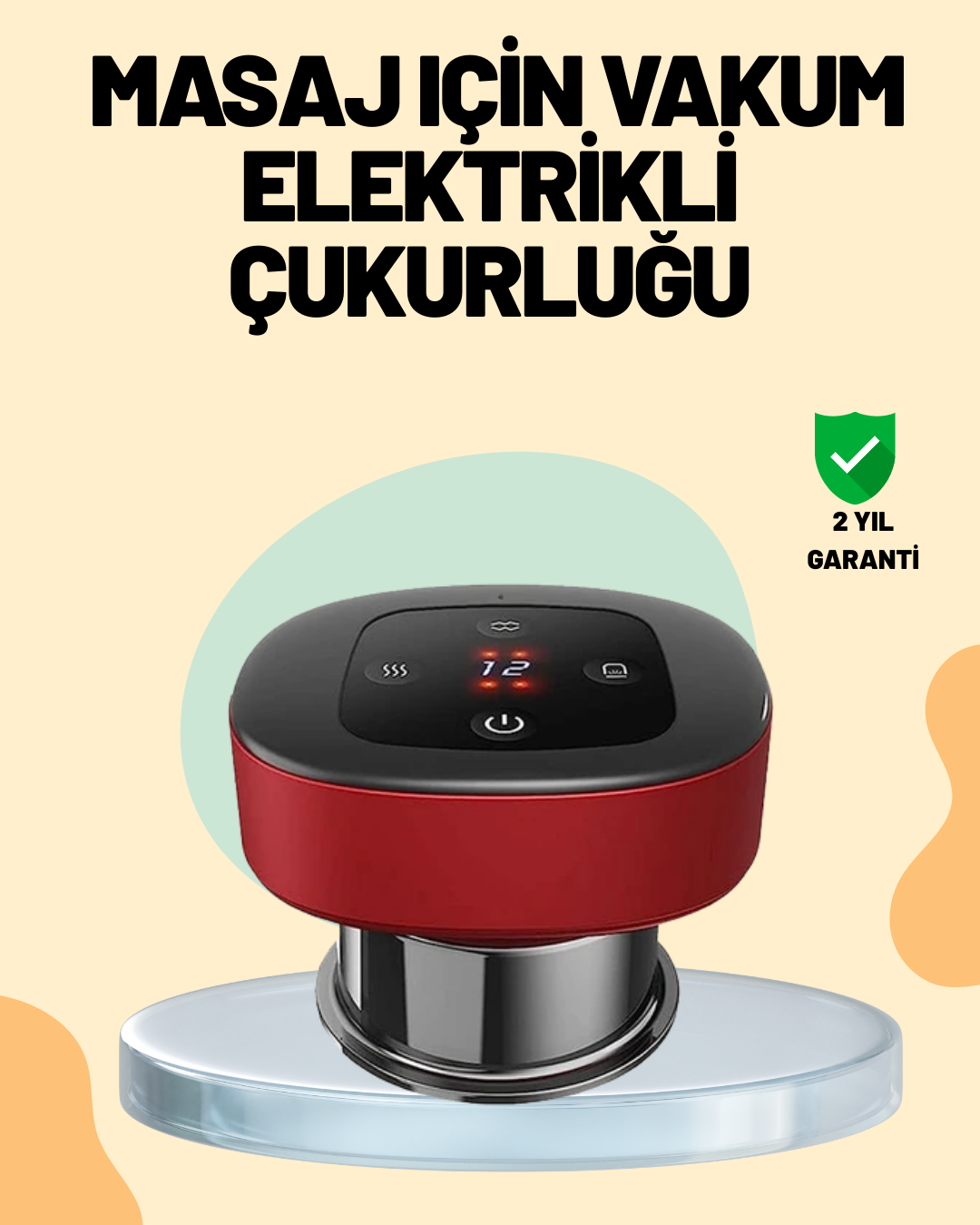 4’ü 1 Arada Elektrikli Çukurluk Masaj Seti Isı Masaj ve Kırmızı Işık