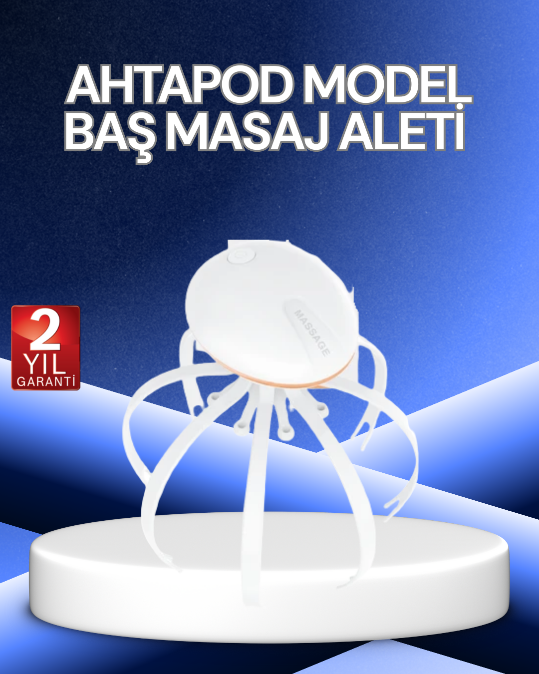 Elektrikli Kafa Masaj Cihazı 3 Modlu USB-C Şarjlı Rahatlatıcı Masaj Aleti