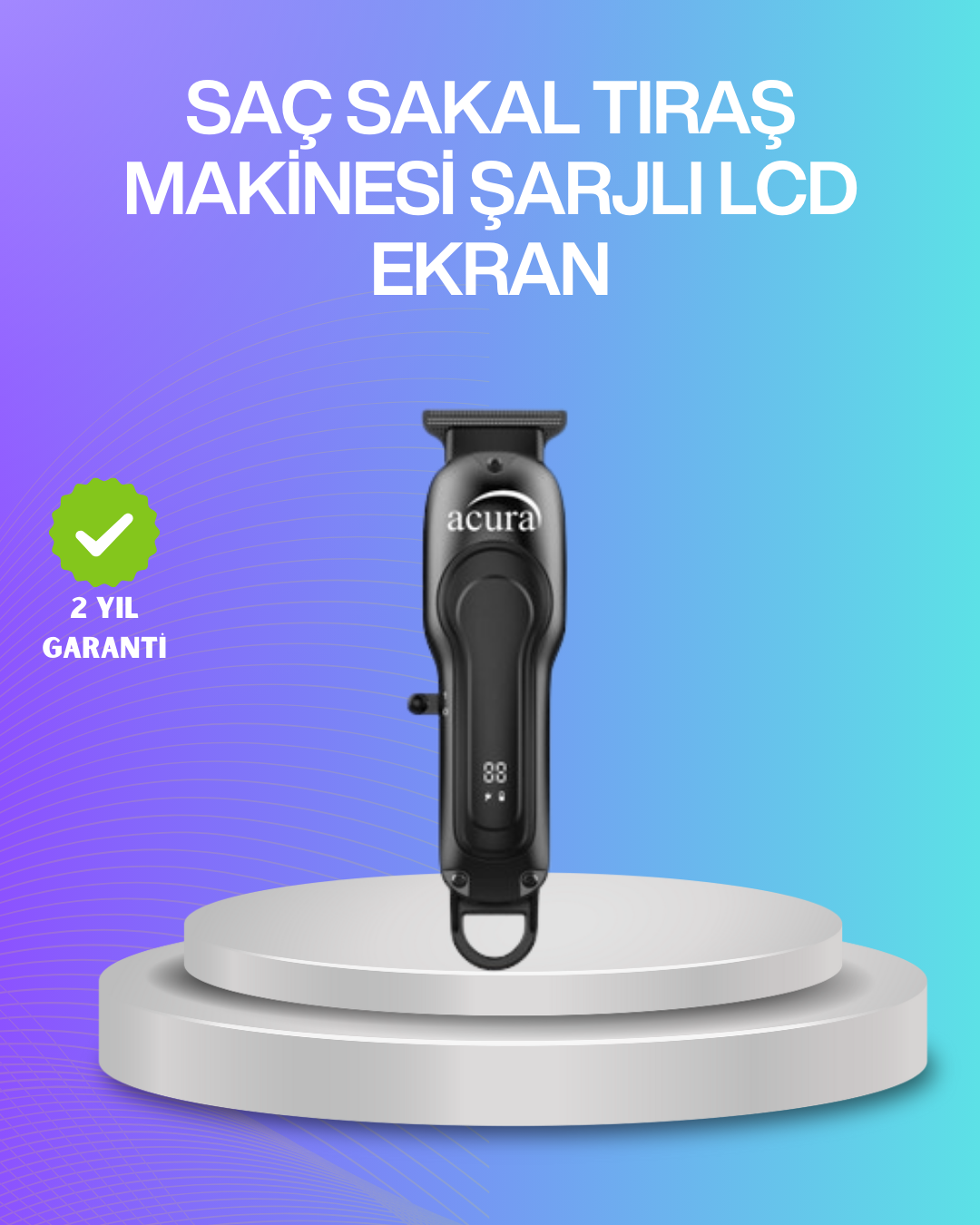 Saç Sakal ve Vücut İçin Çok Amaçlı Kablosuz Tıraş Makinesi